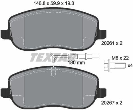 Brake Pad Set, disc brake Q+ 2026101