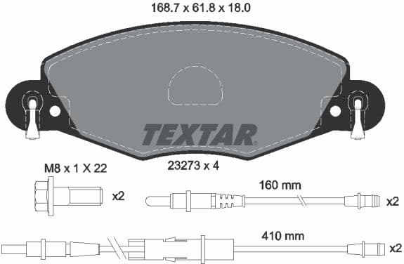 Brake Pad Set, disc brake Q+ 2327301