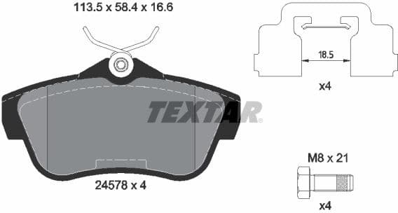 Brake Pad Set, disc brake Q+ 2457801
