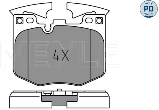 Brake Pad Set, disc brake MEYLE-PD: Advanced performance and design. 025 224 2520/PD