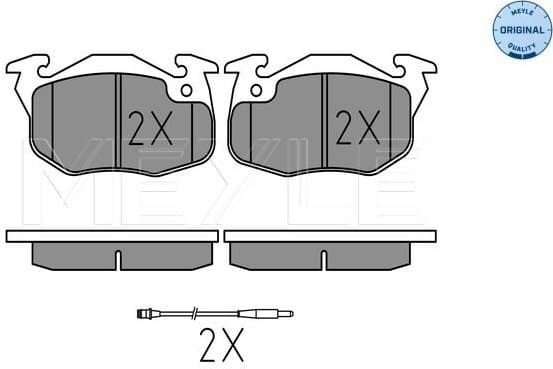 Brake Pad Set, disc brake MEYLE-ORIGINAL: True to OE. 025 209 0518/W