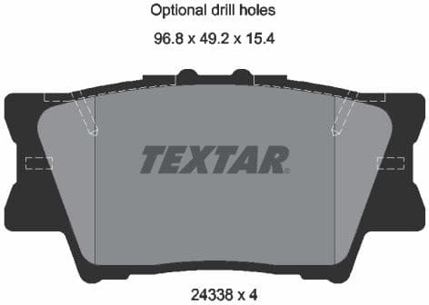 Brake Pad Set, disc brake 2433801