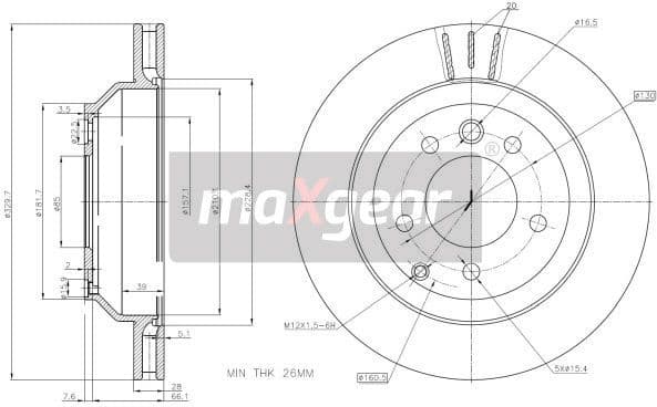 Brake Disc 19-1833 - image 2