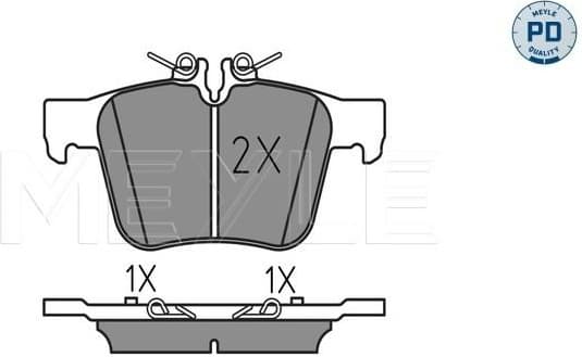Brake Pad Set, disc brake MEYLE-PD: Advanced performance and design. 025 253 5416/PD