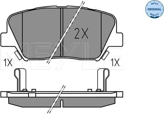 Brake Pad Set, disc brake MEYLE-ORIGINAL: True to OE. 025 257 5717
