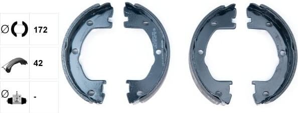 Brake Shoe Set, parking brake 91059000