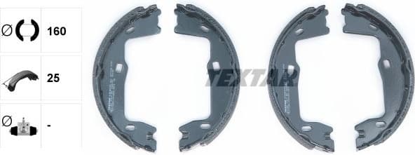 Brake Shoe Set, parking brake 91018400