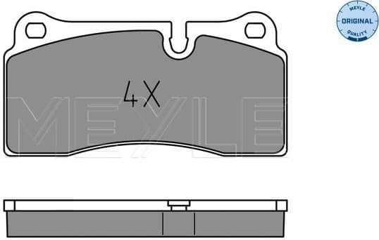 Brake Pad Set, disc brake MEYLE-ORIGINAL: True to OE. 025 242 6118