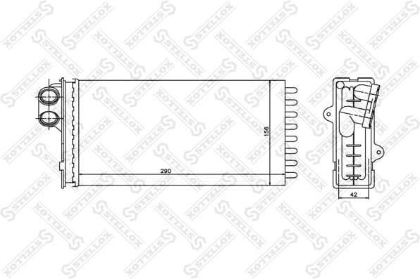 Heat Exchanger, interior heating 10-35002-SX