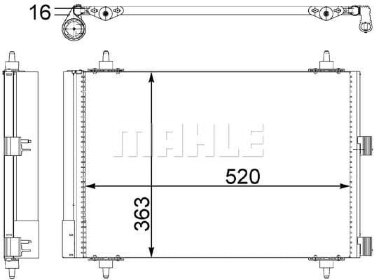Condenser, air conditioning BEHR AC 447 000S