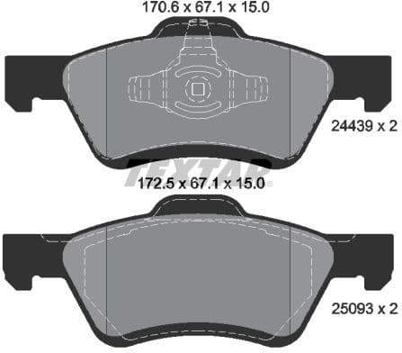 Brake Pad Set, disc brake Q+ 2443901