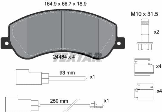 Brake Pad Set, disc brake Q+ 2448401