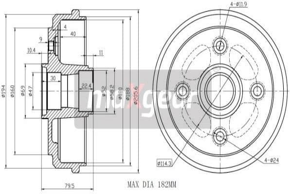 Brake Drum 19-1041