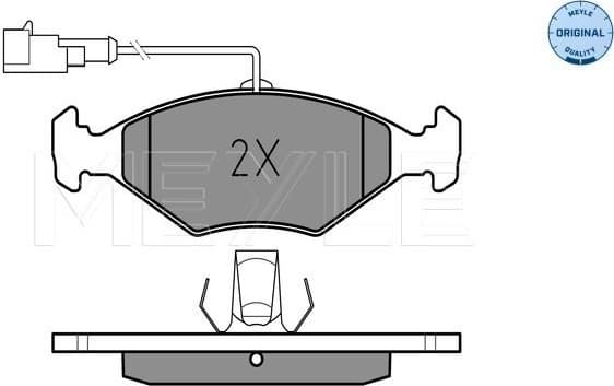 Brake Pad Set, disc brake MEYLE-ORIGINAL: True to OE. 025 232 2018/W