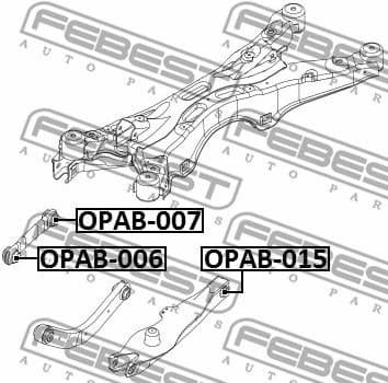 Mounting, control/trailing arm OPAB-015 - image 2