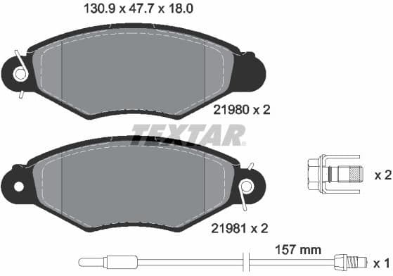 Brake Pad Set, disc brake Q+ 2198003