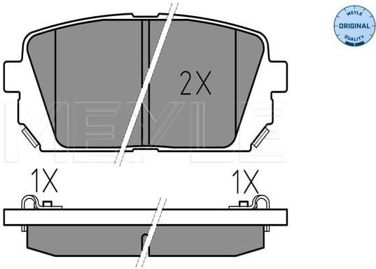 Brake Pad Set, disc brake MEYLE-ORIGINAL: True to OE. 025 244 9116/W