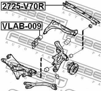 Control/Trailing Arm, wheel suspension 2725-V70R - image 2