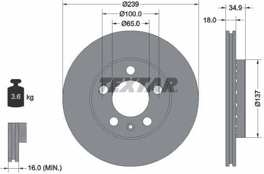Brake Disc PRO 92106803