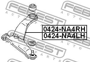 Control/Trailing Arm, wheel suspension 0424-NA4LH - image 2