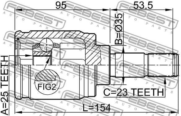 Joint Kit, drive shaft 0311-CRVRR - image 2