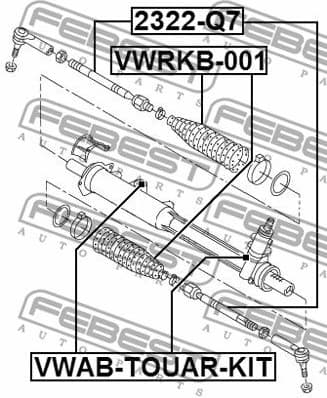 Mounting, steering gear VWAB-TOUAR-KIT - image 2