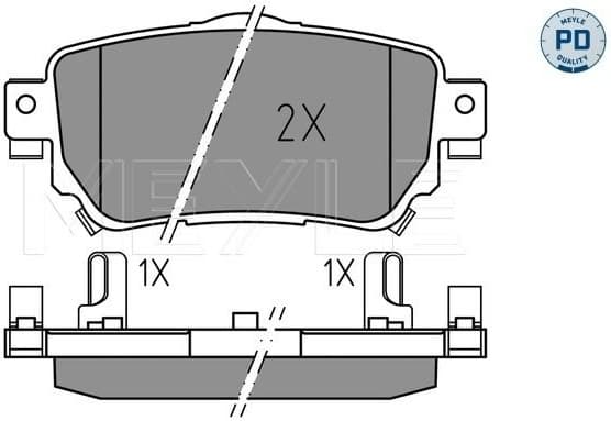Brake Pad Set, disc brake MEYLE-PD: Advanced performance and design. 025 259 6515/PD