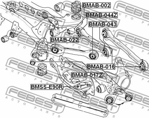 Mounting, control/trailing arm BMAB-016 - image 2