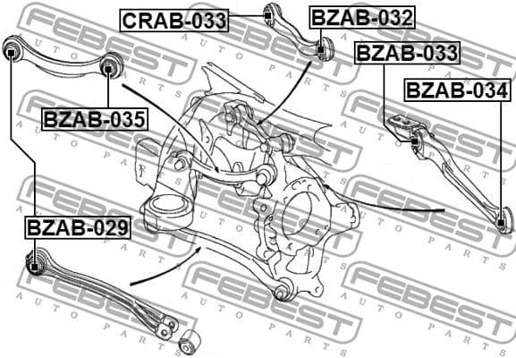 Mounting, control/trailing arm BZAB-033 - image 2