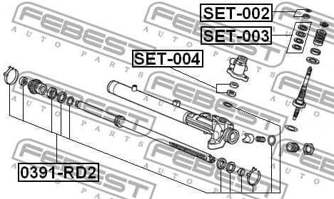 Repair Kit, steering gear SET-002 - image 2