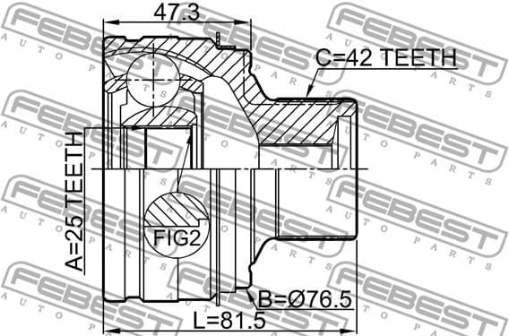 Joint Kit, drive shaft 1710-A4 - image 2