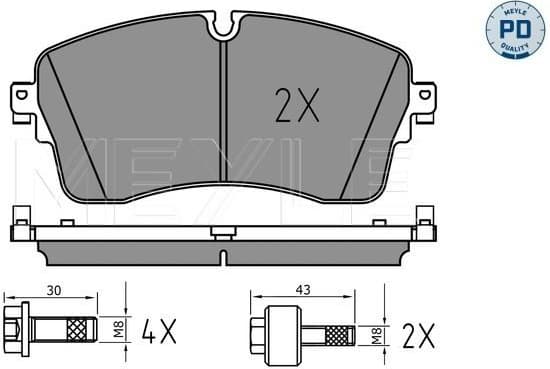Brake Pad Set, disc brake MEYLE-PD: Advanced performance and design. 025 224 8517/PD