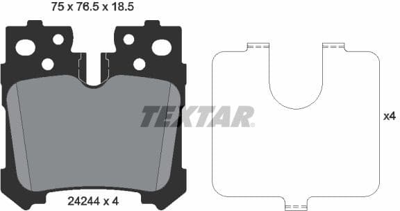 Brake Pad Set, disc brake 2424401