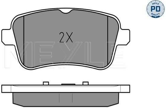 Brake Pad Set, disc brake MEYLE-PD: Advanced performance and design. 025 252 1518/PD - image 2