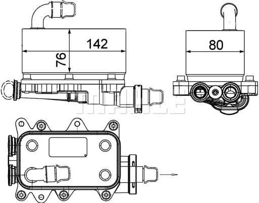 Oil Cooler, automatic transmission BEHR *** PREMIUM LINE *** CLC 18 000P - image 2