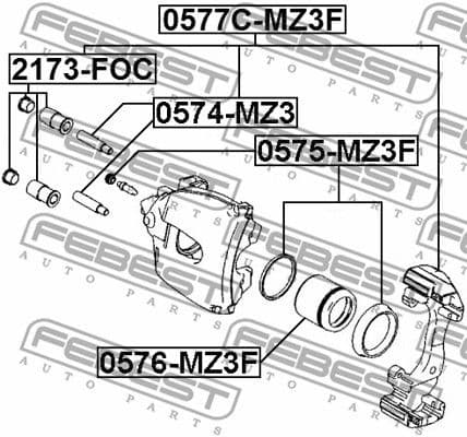 Guide Sleeve Kit, brake caliper 2173-FOC - image 2