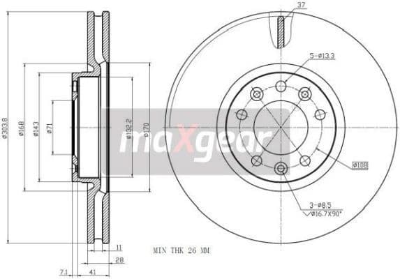 Brake Disc 19-2749 - image 2