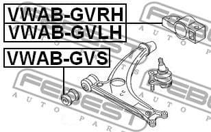 Mounting, control/trailing arm VWAB-GVS - image 2