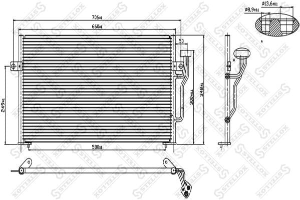 Condenser, air conditioning 10-45016-SX