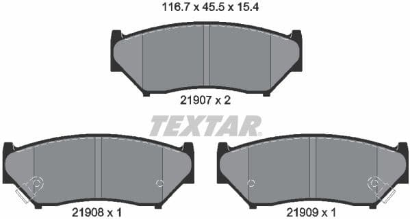 Brake Pad Set, disc brake 2190701