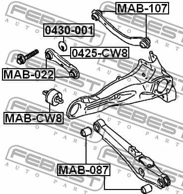 Control/Trailing Arm, wheel suspension 0425-CW8 - image 2