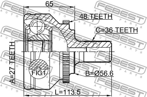 Joint Kit, drive shaft 2710-V70A48 - image 2