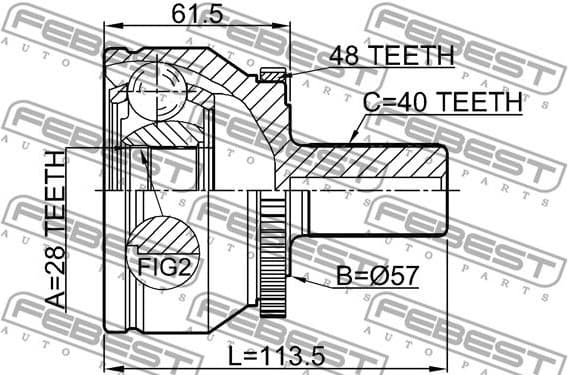 Joint Kit, drive shaft 2710-XC90A48 - image 2