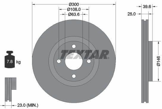 Brake Disc PRO 92315503