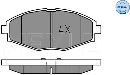 Brake Pad Set, disc brake MEYLE-ORIGINAL: True to OE. 025 232 4117