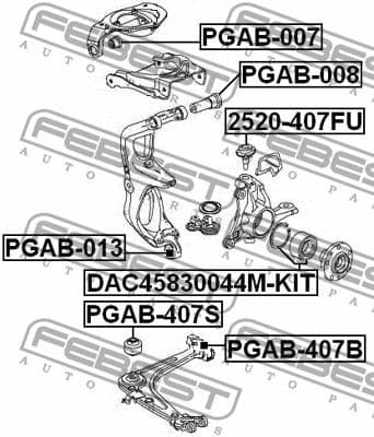 Mounting, control/trailing arm PGAB-013 - image 2