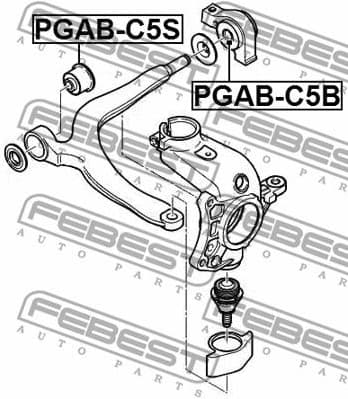 Mounting, control/trailing arm PGAB-C5S - image 2