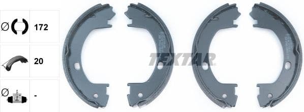 Brake Shoe Set, parking brake 91071900