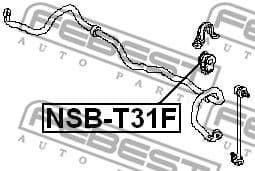 Mounting, stabiliser bar NSB-T31F - image 2