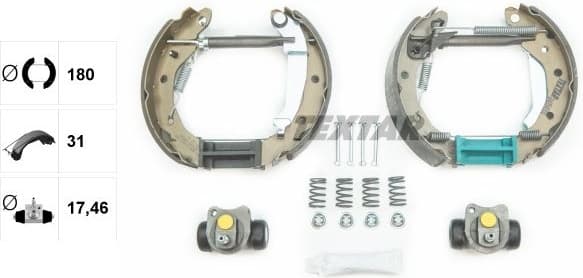 Brake Shoe Set Shoe Kit Pro 84054000